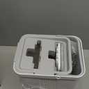 JOYMOOP Hands-Free Self-Cleaning Microfiber Mop and Bucket with Wringer Set for Home, Mops for Floor Cleaning and Wall Cleaner, Hardwood, Tile, Laminate, Vinyl Floors, Smooth Walls, and Glass Windows (50" Mop + 1 Pad, White [Bucket #2124])