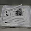 Pipishell 3 Tier Mesh Utility Cart, Rolling Metal Organization Cart with Handle and Lockable Wheels, Multifunctional Storage Shelves for Kitchen Living Room Office White