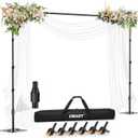 EMART Backdrop Stand, 10x8.5ft Background Stand with Heavy Duty Flat Base
