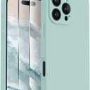 FireNova Designed for iPhone 16 Pro Case, Silicone Upgraded (Camera Protection) Phone Case with (2 Screen Protectors), Soft Anti-Scratch Microfiber Lining Inside, 2024, Mint Green