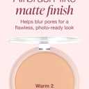 Mineral Fusion Pressed Powder Foundation - Matte Finish Face Powder for Medium Skin with Yellow Undertones - Age Defying Natural Makeup - Talc Free, Vegan, Hypoallergenic (Warm 2)