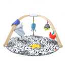 Melissa & Doug Ocean Wooden Baby Play Gym, Easy-Fold Baby Activity Center, 5 Washable Sensory Toys & Reversible Play Mat, Infant Toys, Ages 09 Months - FSC Certified