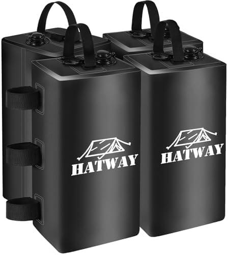 Hatway Canopy Weights,132 LBS Canopy Water Weight Bag Set of 8 Leg Weights for Pop Up Gazebo,Canopies,Tent-4 * 15L-Black