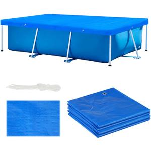 8.5 x 5.5 Rectangular Pool Cover for Frame Above Ground Pool Cover 102" X63" Rectangle Frame Swimming Pool Cover