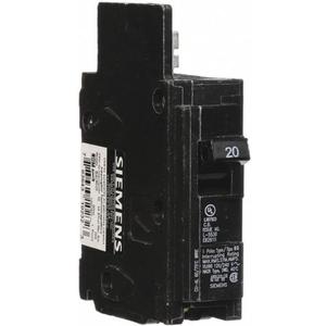 SIEMENS BQ1B020 20-Amp Single Pole 120-Volt10KAIC Lug In/Lug Out Breaker