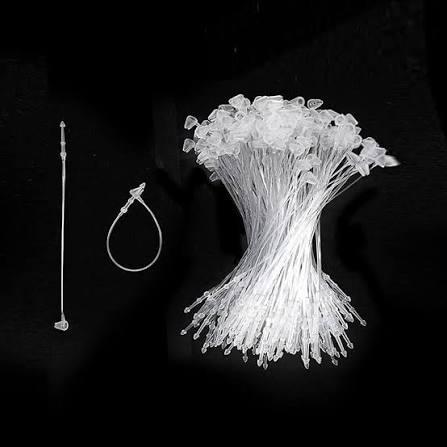 Loop Pin Plastic Fastener Hang Tag Snap Lock 3 Inches White Pin Security Loop Best for Retail Store Clothing Price Plastic Tags for Clothes Tag Accessory  7 inch Qty. 1000