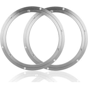Acrux7 2 Pack 12 Inch Lazy Susan Hardware, Lazy Susan Bearing Aluminum Swivel Base, Metal Swivel Plate for Dining Table, Workbench (Silver)