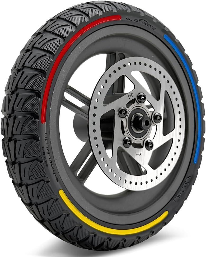 Felixstory 8.5x2.0 Inches Scooter Wheel Hub Tire with 110mm Disc BrakeFit for Gotrax GXL V2/ XR Elite/APEX MAX, Fit for Xioami M365/1S Electric Scooter, Off Road Solid Tire, Run-flat Tyre