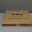 Stainless Steel 304 Kitchen Sink Faucet with Pull Down Spray Outdoor Kitchens Faucets Out Extension Utility Farmhouse for Sinks 1 Hole,Single Handle Rent Apartment Dorm (Satin Nickel)