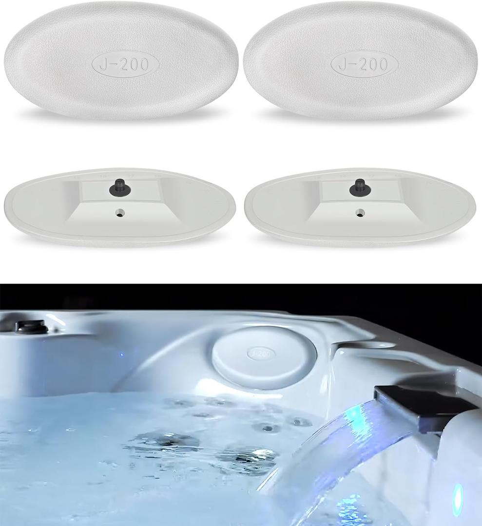4PCS 2472-828 Replacement Headrest Pillow for Jacuzzi All J-200 Model Spas Including J-230, J-235, J-245, J-270, J-275 and J-280, Does Not Fit J-225 and J-215 Built 2016+