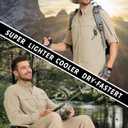 TACVASEN Men's Fishing Shirts Long Sleeve Sun Protection UPF50+ Quick Dry Button Down Shirts with Zipper Pockets (S)