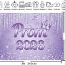 XCKALI Purple Prom 2026 Graduation Backdrop 8x6ft