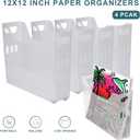 4PCS 12x12 Paper Storage, Scrapbook Paper Storage, 12x12 paper storage organizer,for Holding scrapbook organizer, Card Stock