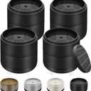 Furniture Risers Bed Risers Heavy Duty 1 inch, 2 inch, 3 inch, 4 inch Round Adjustable Bed Lifts Riser for Desk Legs Table Couch Sofa Chair Refrigerator Washing Machine (1+1 Inch, Black, 4 Pack )