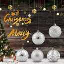 Christmas Ornaments - 16 Pcs Christmas Ball Ornaments Set, Assorted Shatterproof Christmas Glittering Ornaments for Christmas Tree, Christmas Tree Decoration for Xmas Holiday (Silver)