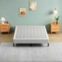 7 Inch Queen Box Spring,Black Heavy Duty Metal Mattress Foundation/Easy Assembly/Non-Slip/No Noise/Easy Clean Fabric Cover