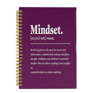Knibeo Mindset Inspirational Notebooks Journal - Anti Anxiety Notebook, 5.5×8.3 Inch Inspirational Spiral Bound Notebook with 164 Pages, College School Supplies(Violet), Set of 2