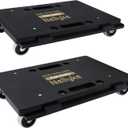 Nellyke Furniture Dolly, 2 Pack Small Flat Moving Dolly, Furniture Movers with 4 Wheels, 500Lbs Capacity, Connectable and Portable Dollies for Heavy Appliance, Black