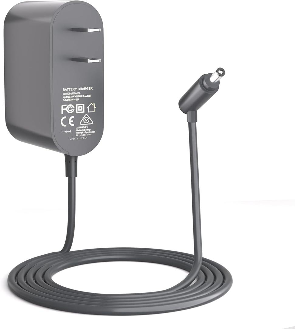 26.1V Replacement Charger for Dyson V8 V7 V6 SV03 SV04 SV05 SV06 SV07 SV09 DC58 DC59 DC61 DC62 Animal Motorhead Absolute Trigger Cordless Vacuum Cleaner Power Cord 967813-02 205720-02 Adapter