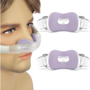 2 Packs Fabric N30i Nasal Cushion for ResMed Airtouch N30i & Airfit N30i - IDEAR Replacement CPAP Nasal Pillows Mask with Elegant Purple Fabric - Breathable Comfort & Whisper Quiet Accessories (M)