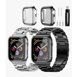Stainless Steel Band and Case Compatible With Apple Watch Iwatch Ultra Series 11 10 9 8 7 6 5 4 3 2 1 SE 49mm 45mm 46mm 44mm 42mm 41mm 40mm 38mm,Men Women Classic Classy Metal Business