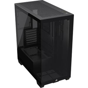 CORSAIR 3500X Mid-Tower ATX PC Case  Panoramic Tempered Glass  Reverse Connection Motherboard Compatible  No Fans Included  Black