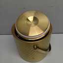 3L Double-Wall Insulated Stainless Steel Ice Bucket with scoop for Cocktail Bar - Metal Ice Bucket for freezer with Lid for parties,Camping,and More!champagne bucket,bar cart accessories(gold)