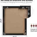 20x25 Poster Frames, Plexiglass, Black Aluminum Snap Frame, Front-loading Frame for Wall (Black, 2pcs)