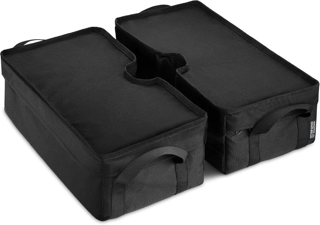 Rhino BaseMate 18" Umbrella Base Weight Fits Offset, Cantilever & Outdoor Patio Umbrellas Detachable Design Black Easy Setup