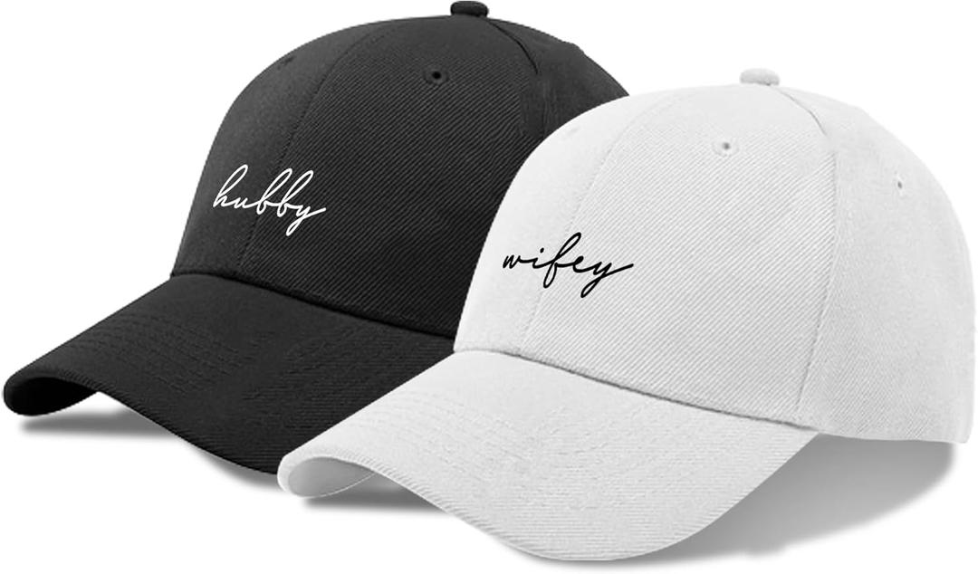 Hubby and Wifey Hats | Honeymoon Essentials & Engagement Gifts for Couples
