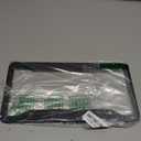 Carbon Fiber License Plate Frame- Stainless Steel Car Tag Holder Wrapped with Real Carbon Fiber, 4 Hole Wide Edge, Anti-Theft Screws Caps, Rattle-Proof Pad, 1 Pack for Front or Rear