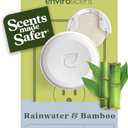 Enviroscent Non Toxic Air Freshener (Rainwater & Bamboo) Plug-in Home Fragrance Last 45+ Days | Kit includes 1 Refillable Plug In Warmer & 1 Scent Refill