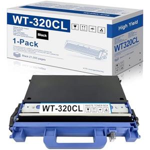 1-Pack WT-320CL WT 320CL Black Waste Toner Box Replacement for Brother WT320CL HL-L8250CDN HL-L8350CDW HL-L9200CDWT HL-L8350CDWT MFC-L8600CDW MFC-L9550CDW Printer Toner