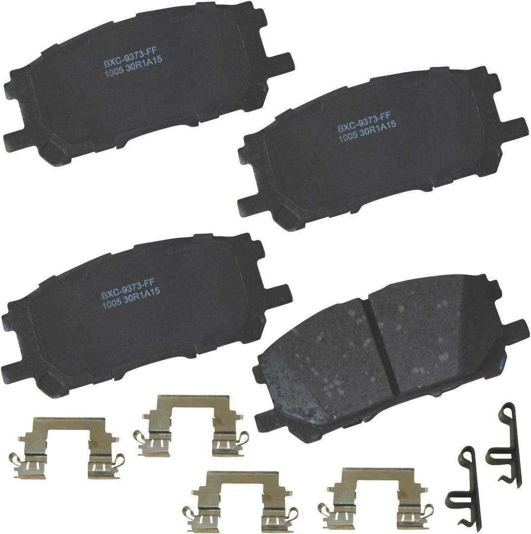 Bendix Premium SBC1005 Ceramic Front Brake Pads for Lexus RX330 2006-2004, RX350 2009-2007, RX400h 2008-2006, Toyota Highlander 2007-2006