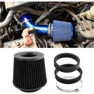 HZEL Universal Clamp-On Air Intake Filter, 76 90 102MM High Performance Washable Round Tapered Cold Air Intake Filter, Engine Cleaner Replacement Accessories, Fit for Truck Sedan Motorcycle