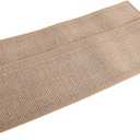 FABULETTA Linen Staircase Mat 76x20cm with Non-Slip Rubber Backing, Quick-Drying and Machine Washable Step Floor Cover for Indoor Home Safety and Comfort(Brown)