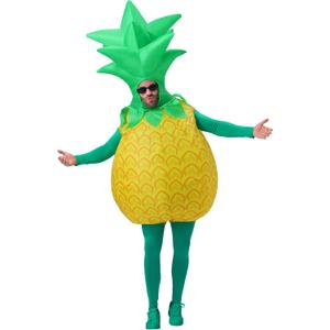Spooktacular Creations Adults Halloween Inflatable Costumes, Pineapple Blow Up Costumes, Funny Inflatable Pineapple Suit for Halloween Costume Cosplay Fruit Themed Parties