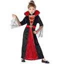 Morph Vampire Costume Kids, Vampire Costume For Girls, Girls Halloween Costumes, Kids Halloween Costumes (3-4 Years, Red)