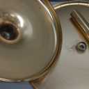 BalsaCircle 16-Inch Tall Gold Crystal Pendants Metal Cake Stand Party Events Wedding Dessert Pedestal Centerpieces Riser Decorations