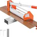 VEVOR 12 inch Vinyl Floor Cutter, 12mm Thick Laminate Flooring Cutter with Upgraded Labor-Saving Aluminum-Alloy Lever, Telescoping Support Plate, Cuts Certain Engineered Wood, LVT, VCT, SPC, LVP, WPC, 12 in Wide X 12 Mm Thick