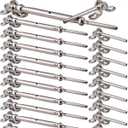Cable Railing Hardware Kit, for 1/8" Cable Railing System of Wood Post, Adjustable Angle Swage Turnbuckle Tensioner 10 Pairs