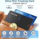 2-Pack Tracker Card for Android - Works with Google Find Hub/My Device Compatible, Ultra-Thin Wireless Charging Bluetooth Locator with Keyring Hole for Keys, Wallets, Pets, Bags & Luggages