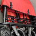 Happbuy Collapsible Wagon with Removable Canopy, 220lbs Heavy Duty Foldable Beach Wagon with Big Wheels (Red)