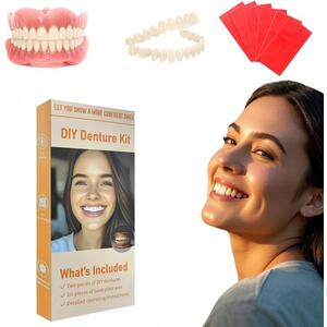Denture Do it Yourself Full Set of Top and Bottom Fake Teeth to Create Your Perfect Smile at HomeNK01