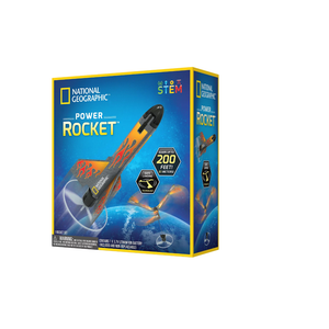 NATIONAL GEOGRAPHIC Rocket Launcher - Motorized Air Rocket Toy, Launch up to 200 ft, Outdoor Toys & Model Rockets, Gifts for Kids Ages 8-12, Space Toys