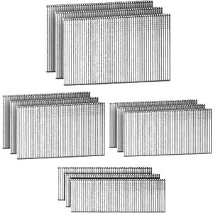 Straight Finish Nails, 16 Gauge, 1200-Pack (1-1/2", 1-3/4", 2", 2-1/2", 300 Per Size), Galvanized, Assorted Size Project Pack (assembly 1200 pcs)
