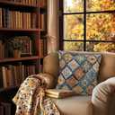 Moroccan Throw Pillow Covers 18x18 Set of 2 | Decorative Cushion Covers for Couch Sofa Bed | Farmhouse Home Decor Pillow Cases for Living Room Bedroom | Boho Accent Design