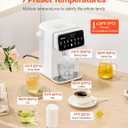 VEVOR Instant Hot Water Dispenser, Countertop Boiling Water Dispenser with Adjustable 7 Temperatures & 7 Water Volumes, 118oz Removable Water Tank, Quick Heating with Touchscreen & Child Lock for Home