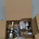 1 Set All Keyed Same Entry Door Knobs and Single Cylinder Deadbolt Combo Set for Entrance and Front Door, Keyed Alike Exterior Door Lock Set with Keys, Satin Nickel Deadbolt Lock and Door Knob Set