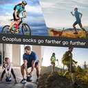 COOPLUS Mens Ankle Socks Athletic Cushioned Breathable Low Cut Tab With Arch Support - 6 Pairs (Black)